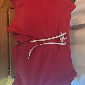 Patagonia-Red board shorts 7”length.